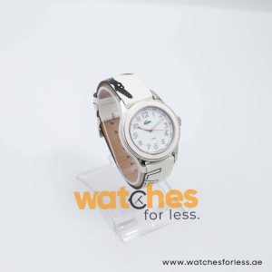 Lacoste Women’s Black & White Leather Strap White Dial 38mm Watch 2000514