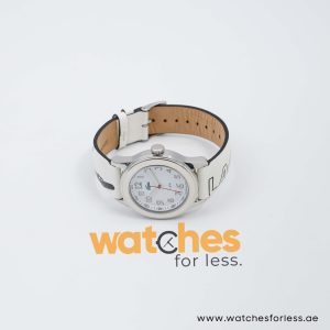 Lacoste Women’s Black & White Leather Strap White Dial 38mm Watch 2000514