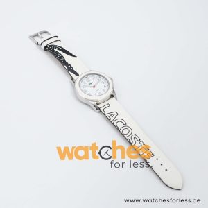 Lacoste Women’s Black & White Leather Strap White Dial 38mm Watch 2000514