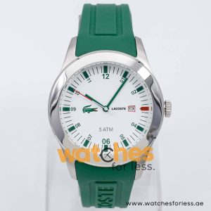Lacoste Men’s Quartz Green Silicone Strap White Dial 42mm Watch 2010626