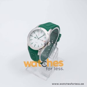 Lacoste Men’s Quartz Green Silicone Strap White Dial 42mm Watch 2010626