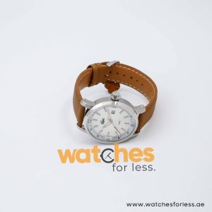 Lacoste Men’s Quartz Brown Leather Strap Silver Sunray Dial 43mm Watch 2010340