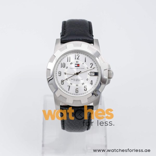 Tommy Hilfiger Men’s Quartz Black Leather Strap Silver Dial 41mm Watch F90292/1 UAE DUBAI AJMAN SHARJAH ABU DHABI RAS AL KHAIMA UMM UL QUWAIN ALAIN FUJAIRAH