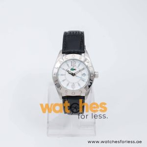 Lacoste Women’s Quartz Black Leather Strap White Dial 37mm Watch 2000491