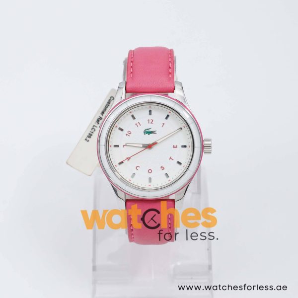 Lacoste Women’s Quartz Pink Leather Strap White Dial 38mm Watch 10310900