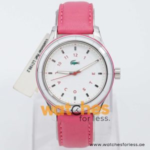 Lacoste Women’s Quartz Pink Leather Strap White Dial 38mm Watch 10310900