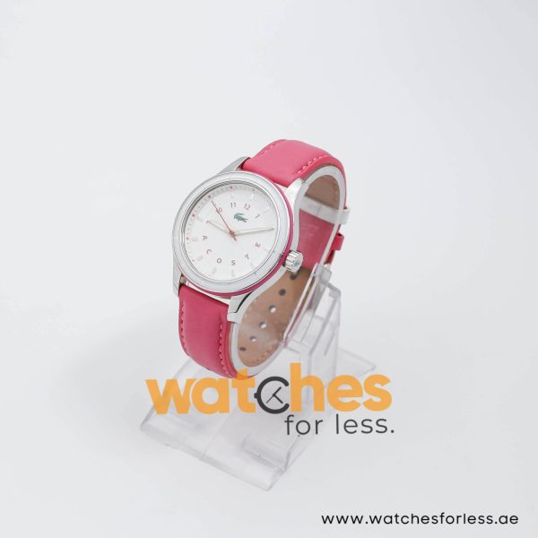 Lacoste Women’s Quartz Pink Leather Strap White Dial 38mm Watch 10310900