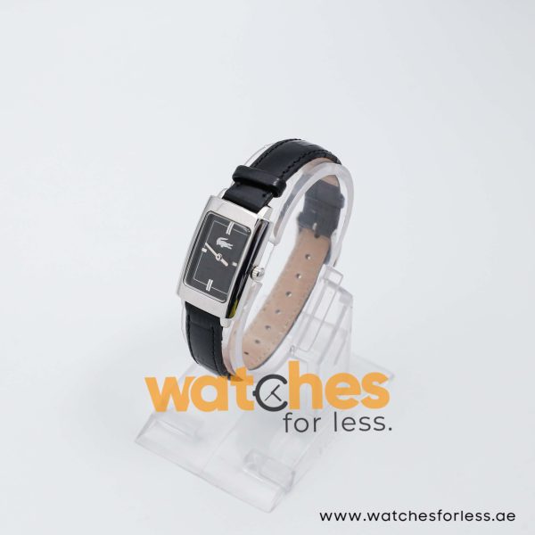 Lacoste Women’s Quartz Black Leather Strap Black Dial 21mm Watch 2000526
