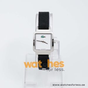 Lacoste Women’s Quartz Black Nylon Strap White Dial 24mm Watch 1814586
