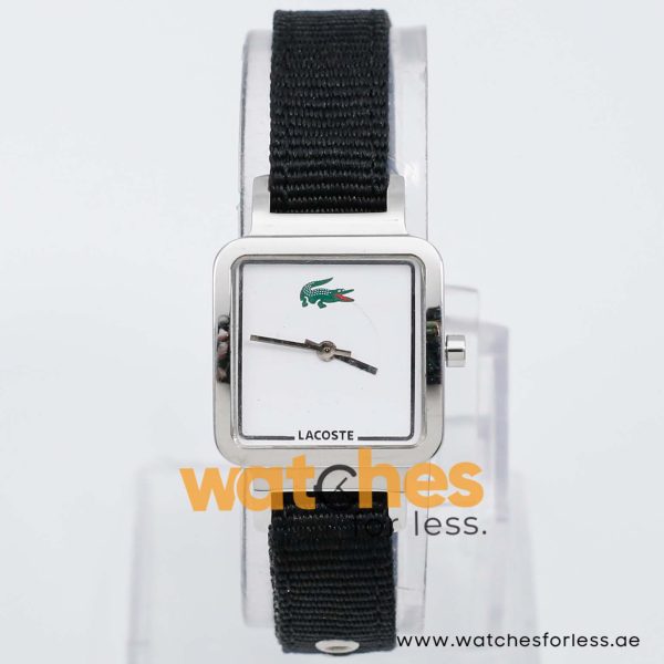 Lacoste Women’s Quartz Black Nylon Strap White Dial 24mm Watch 1814586