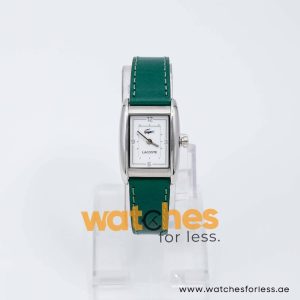 Lacoste Women’s Quartz Green Leather Strap White Dial 24mm Watch 2000639