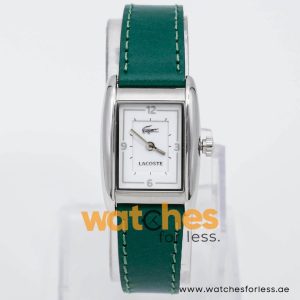 Lacoste Women’s Quartz Green Leather Strap White Dial 24mm Watch 2000641