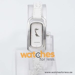 Lacoste Women’s Quartz White Leather Strap Silver Sunray Dial 20mm Watch 2000739