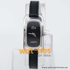 Lacoste Women’s Quartz Black Leather Strap Black Dial 20mm Watch 2000720