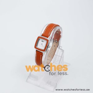 Lacoste Women’s Quartz Orange Leather Strap White Dial 21mm Watch 2000346