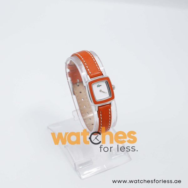 Lacoste Women’s Quartz Orange Leather Strap White Dial 21mm Watch 2000346