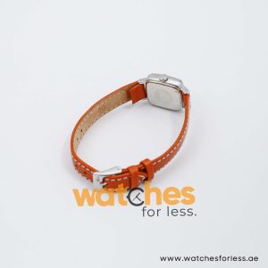 Lacoste Women’s Quartz Orange Leather Strap White Dial 21mm Watch 2000346