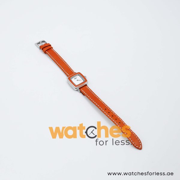 Lacoste Women’s Quartz Orange Leather Strap White Dial 21mm Watch 2000346