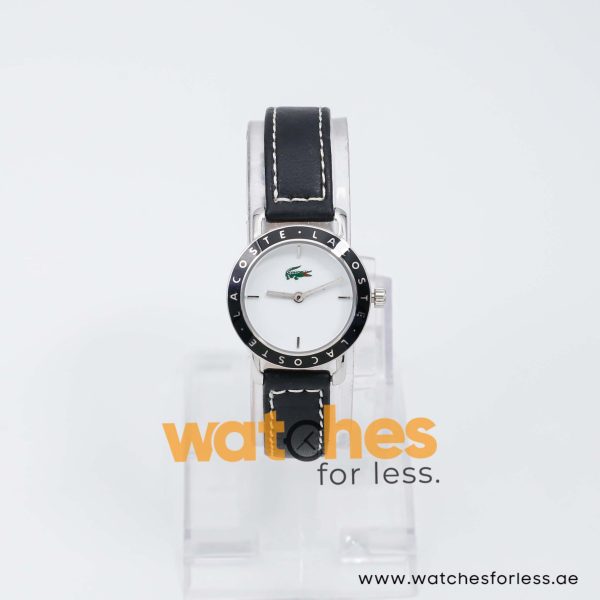 Lacoste Women’s Quartz Black Leather Strap White Dial 28mm Watch 2000391