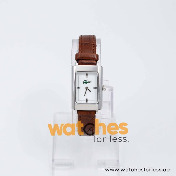 Lacoste Women’s Quartz Dark Brown Leather Strap White Dial 21mm Watch LC303140131/1