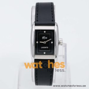 Lacoste Women’s Quartz Black Leather Strap Black Dial 24mm Watch 2000643