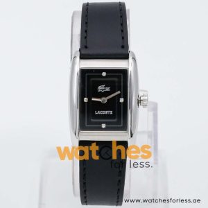 Lacoste Women’s Quartz Black Leather Strap Black Dial 24mm Watch 2000643