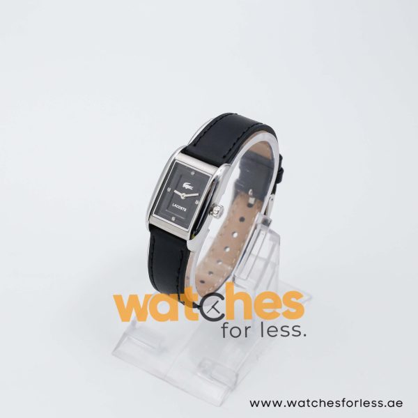 Lacoste Women’s Quartz Black Leather Strap Black Dial 24mm Watch 2000643