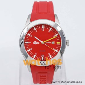 Lacoste Men’s Quartz Red Silicone Strap Red Dial 42mm Watch 2010631
