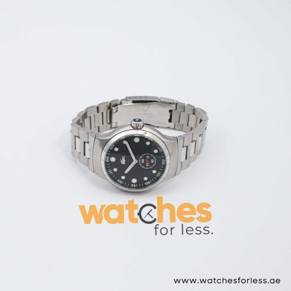 Lacoste Men’s Quartz Silver Stainless Steel Black Dial 42mm Watch 2010316