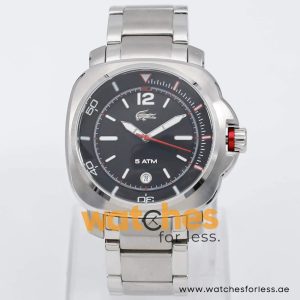 Lacoste Men’s Quartz Silver Stainless Steel Black Dial 43mm Watch 2010450