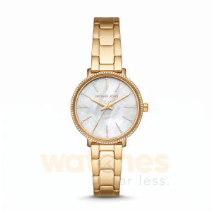 Michael Kors Women’s Quartz Gold Stainless Steel Mother Of Pearl Dial 32mm Watch MK1065