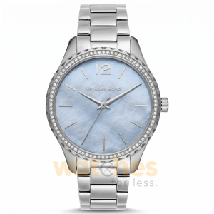 Michael Kors Women’s Quartz Silver Stainless Steel Blue Mother Of Pearl Dial 38mm Watch MK6847