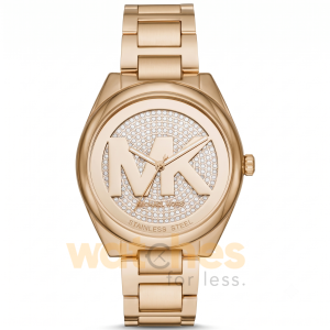 Michael Kors Women’s Quartz Gold Stainless Steel Gold Dial 42mm Watch MK7088