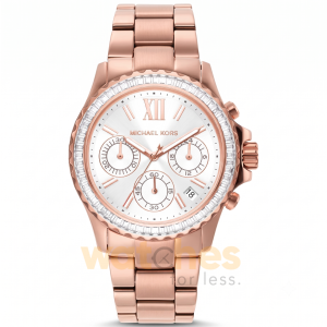 Michael Kors Women’s Quartz Rose Gold Stainless Steel White Dial 36mm Watch MK7213