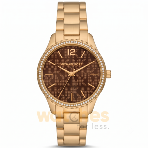 Michael Kors Women’s Quartz Gold Stainless Steel Brown Dial 38mm Watch MK7296