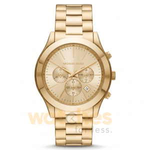 Michael Kors Men’s Quartz Gold Stainless Steel Gold Dial 44mm Watch MK8909