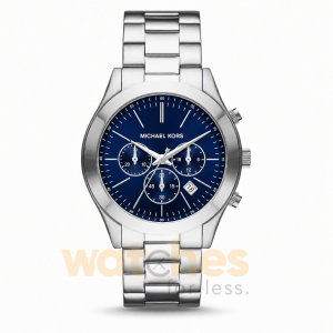Michael Kors Men’s Quartz Silver Stainless Steel Blue Dial 44mm Watch MK8917