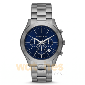 Michael Kors Men’s Quartz Grey Stainless Steel Blue Dial 44mm Watch MK8987