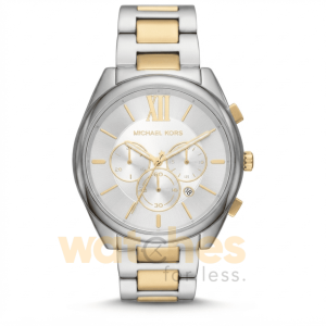 Michael Kors Men’s Quartz Two Tone Stainless Steel Silver Dial 45mm Watch MK8994