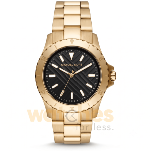 Michael Kors Men’s Quartz Gold Stainless Steel Black Dial 40mm Watch MK9078