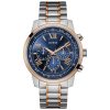 Guess Men’s Quartz Two Tone Stainless Steel Blue Dial 45mm Watch W0379G7