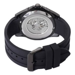 Guess Men’s Automatic Black Silicone Strap Black Dial 44mm Watch W1178G2