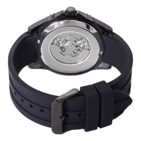 Guess Men’s Automatic Black Silicone Strap Black Dial 44mm Watch W1178G2 UAE DUBAI AJMAN SHARJAH ABU DHABI RAS AL KHAIMA UMM UL QUWAIN ALAIN FUJAIRAH