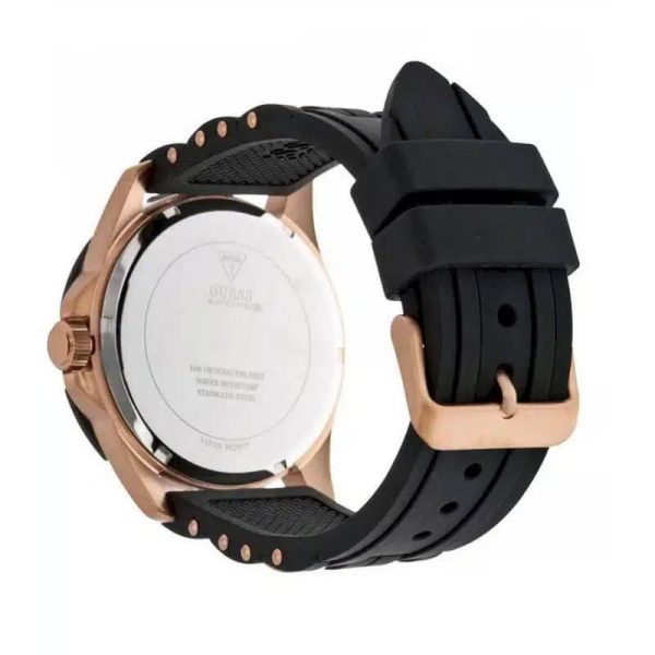 Guess Men’s Quartz Black Silicone Strap Black Dial 43mm Watch W0366G3 UAE DUBAI AJMAN SHARJAH ABU DHABI RAS AL KHAIMA UMM UL QUWAIN ALAIN FUJAIRAH