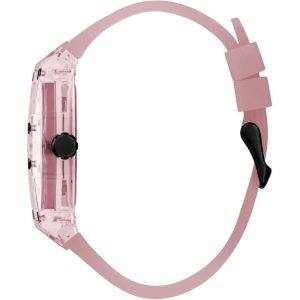 Guess Men’s Quartz Pink Silicone Strap Black Dial 43mm Watch GW0032G1