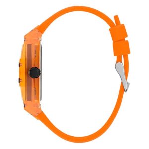 Guess Men’s Quartz Orange Silicone Strap Navy Blue Dial 42mm Watch GW0203G10