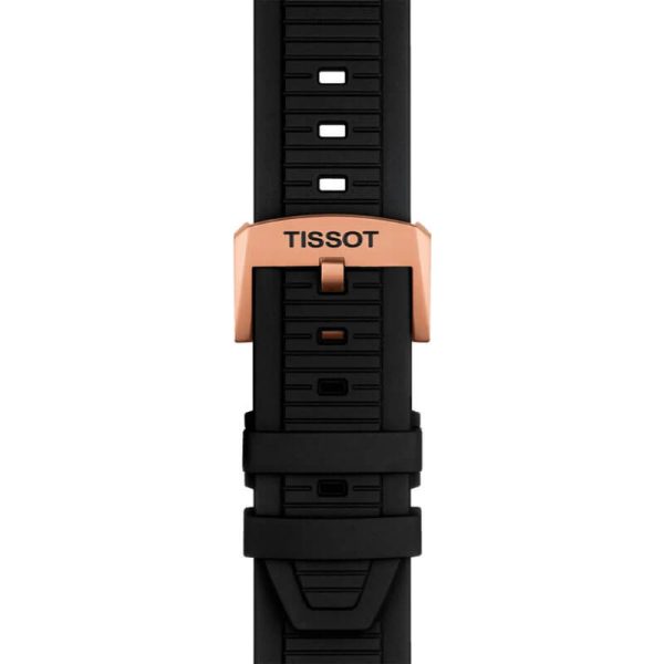 TISSOT T-Race Men’s Quartz Swiss Made Black Silicone Strap Black Dial 45mm Watch T141.417.37.051.00