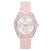 Michael Kors Women’s Quartz Pink Silicone Strap Silver Dial 40mm Watch MK7268