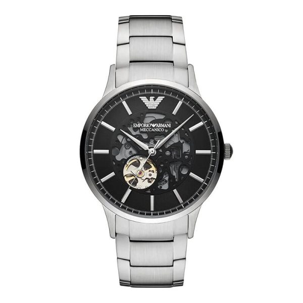 Emporio Armani Men’s Automatic Silver Stainless Steel Black Dial 43mm Watch AR60055 UAE DUBAI AJMAN SHARJAH ABU DHABI RAS AL KHAIMA UMM UL QUWAIN ALAIN FUJAIRAH