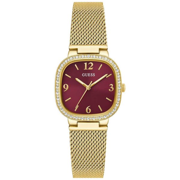 Guess Women’s Quartz Gold Stainless Steel Red Dial 32mm Watch GW0354L4 UAE DUBAI AJMAN SHARJAH ABU DHABI RAS AL KHAIMA UMM UL QUWAIN ALAIN FUJAIRAH